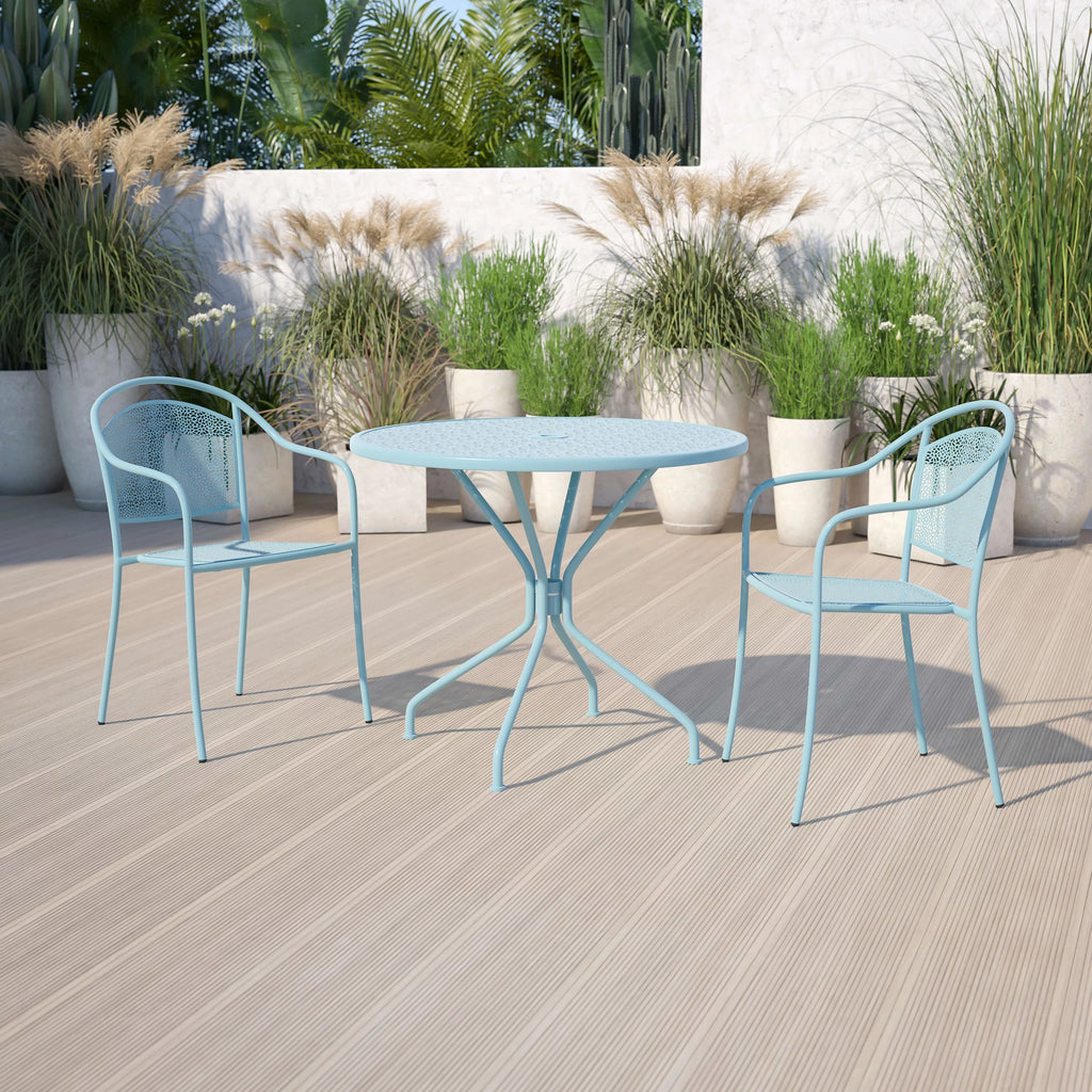 Gold Indoor-Outdoor Steel Patio Table U5391