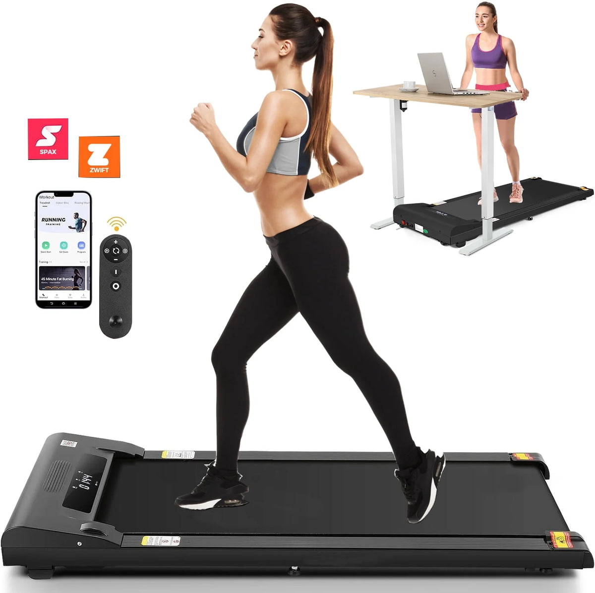 Walking Pad Treadmill 2.5HP Electric Jogging Running Machine with LED Display S6431
