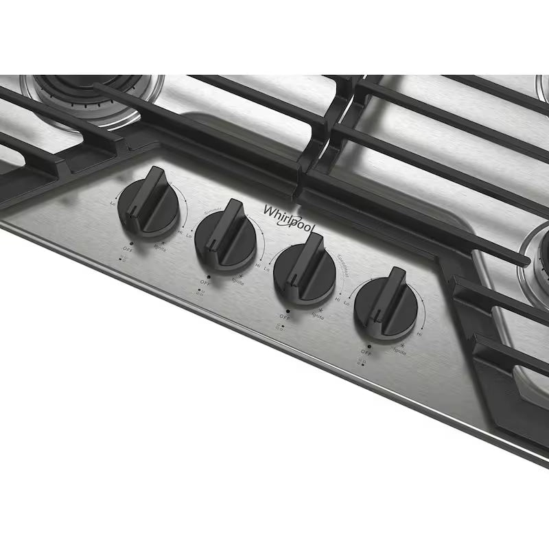 4-Burners Recessed Gas Cooktop in Stainless Steel F9593