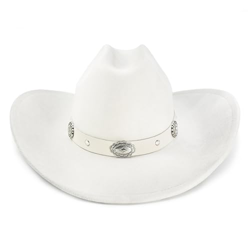 Felt Cowboy Hat with Shapeable Wide Brim Y6751