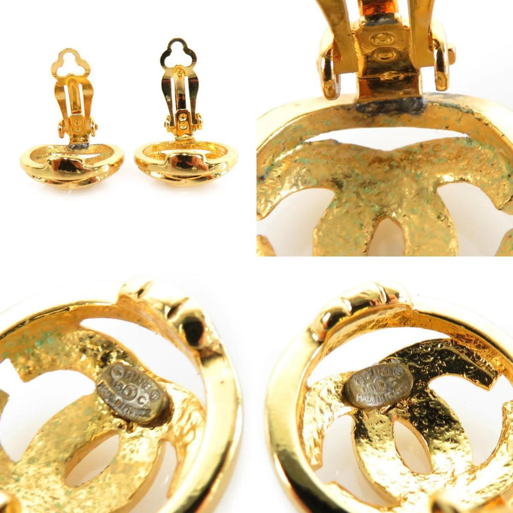 Pre-Owned Gold Metal Earrings M1973