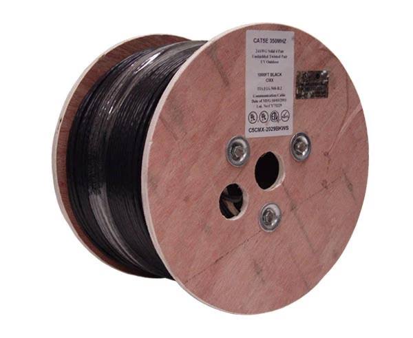 Cat5e Unshielded Bulk Ethernet Cable, CMX, Outdoor, UTP, 24 AWG, 1000ft M254