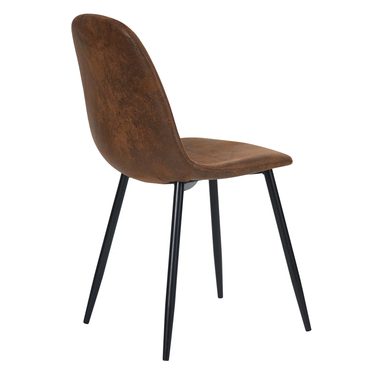 Set of 4 Suede Brown Velvet Chairs H3029