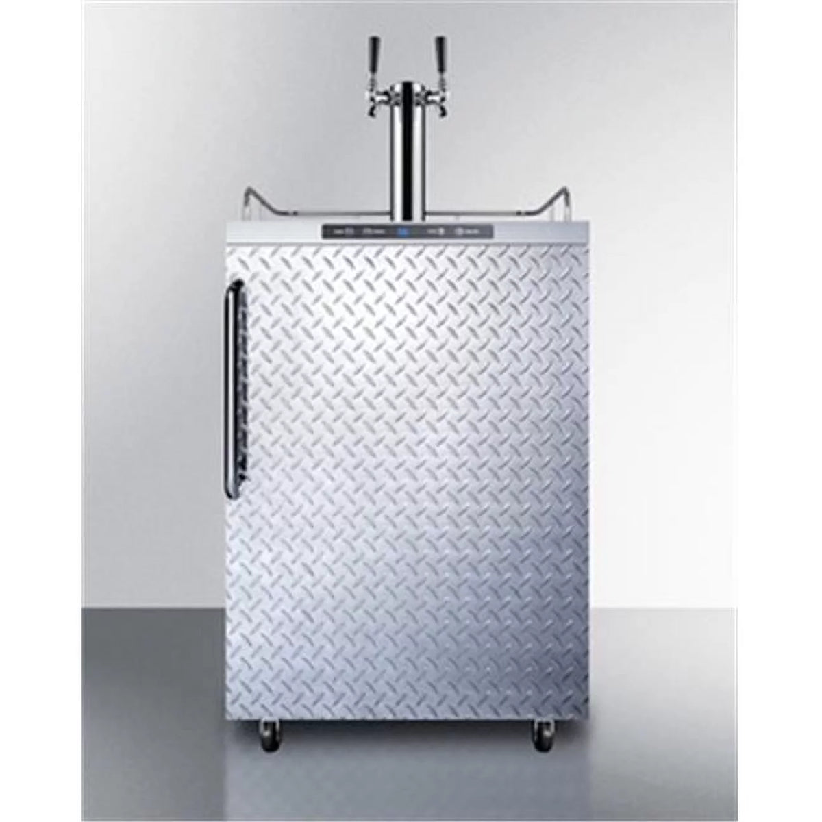 Freestanding Outdoor Beer Dispenser with Digital Thermostat and Dual Tap System U9699