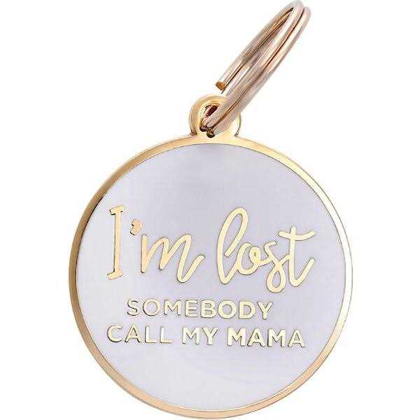 Rose Gold & White Pet ID Tag S85023