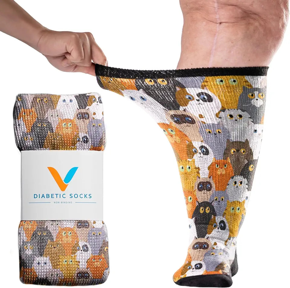 Non Binding Knee High Diabetic Socks P14445
