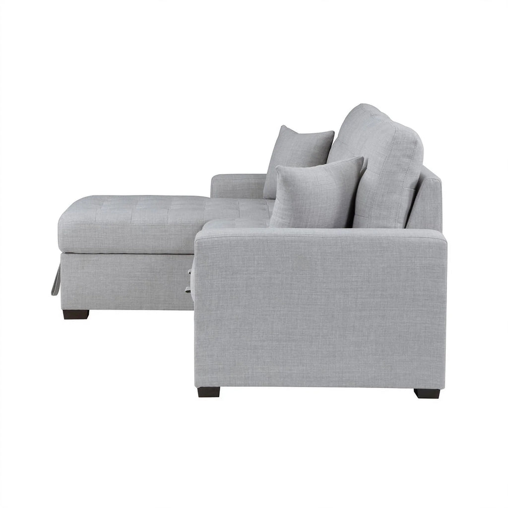 Gray 2-Piece Fabric Sectional & Left Chaise A1000