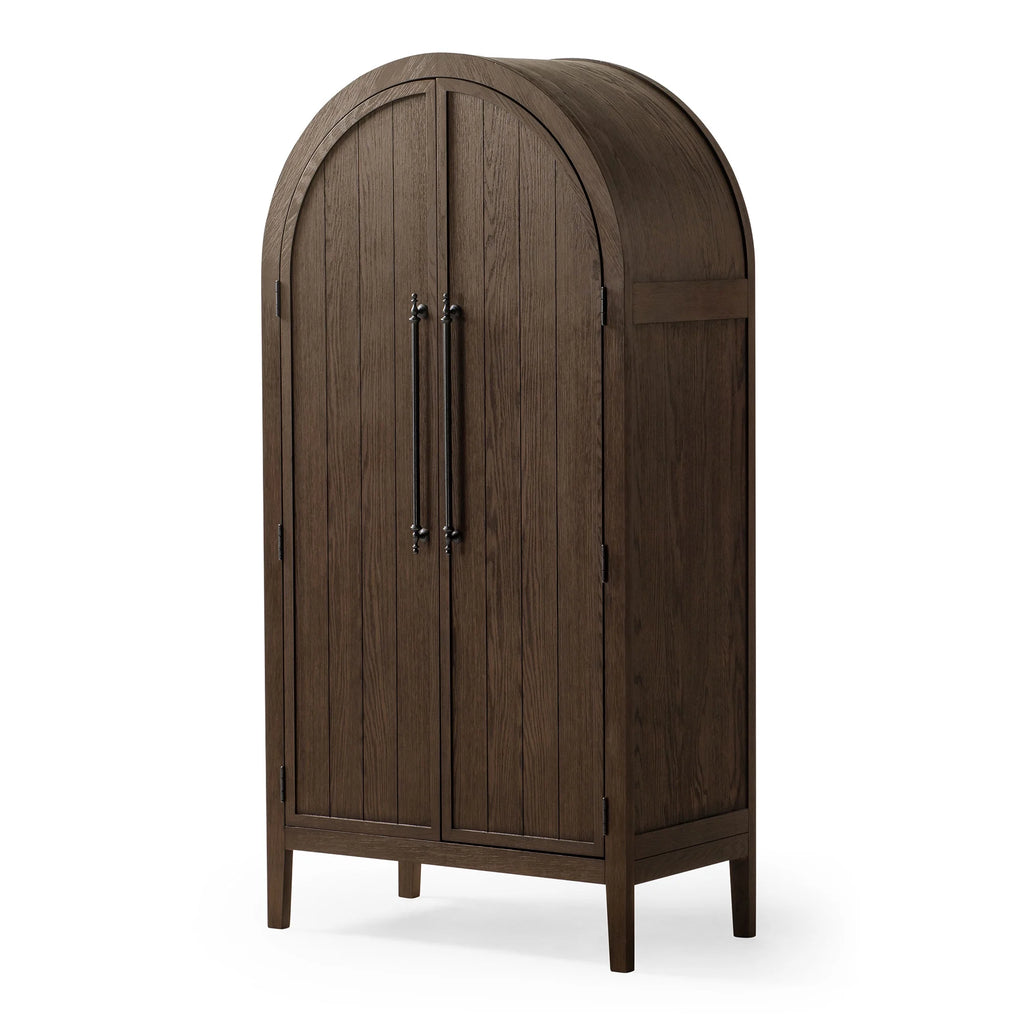 Antiqued Brown Wooden Cabinet E74935