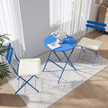3 Piece Foldable Bistro Furniture Set Steel Frame X5060