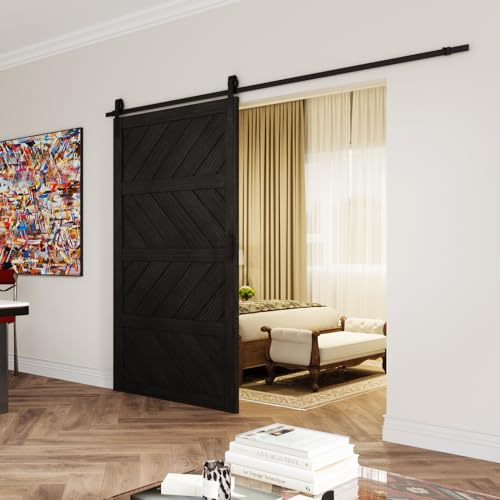 30”x84” Black Sliding Barn Door I8530