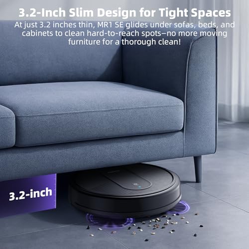Robot Vacuum Cleaner, 3000Pa Suction, 3.2" Super-Slim, 140Min Runtime K512
