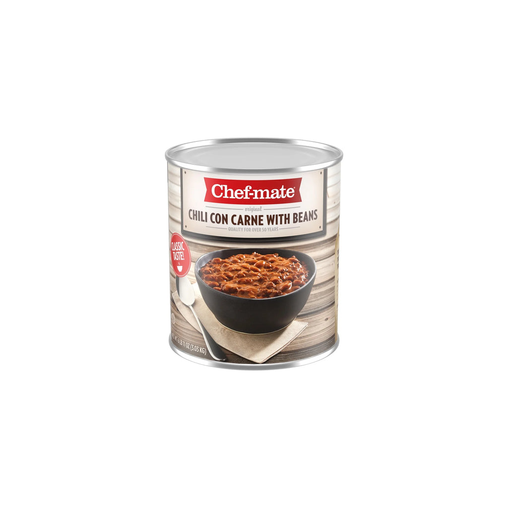 Beef Chili Canned Beans with Meat 6 lb 11 oz Pack of 10 D20740