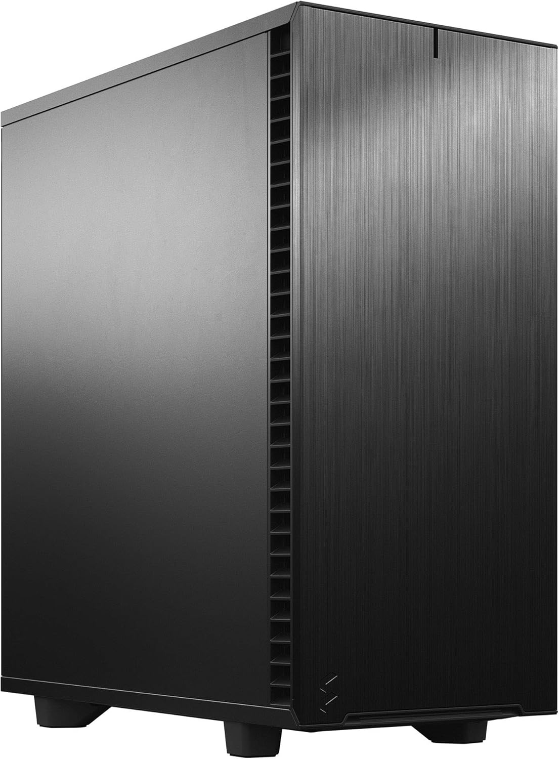 Black Brushed Aluminum Steel ATX Mid Tower Computer Case L6014