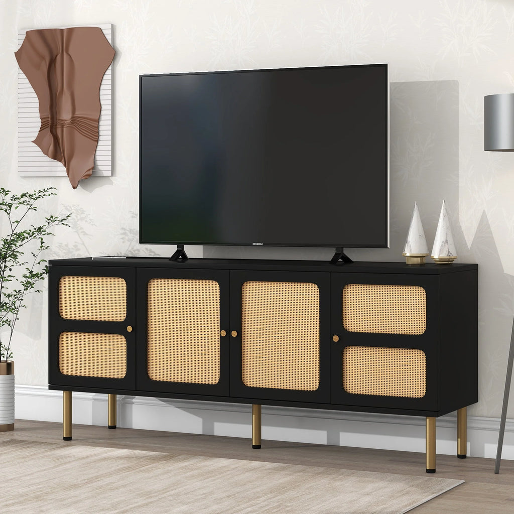 Black Rattan TV Stand G765107