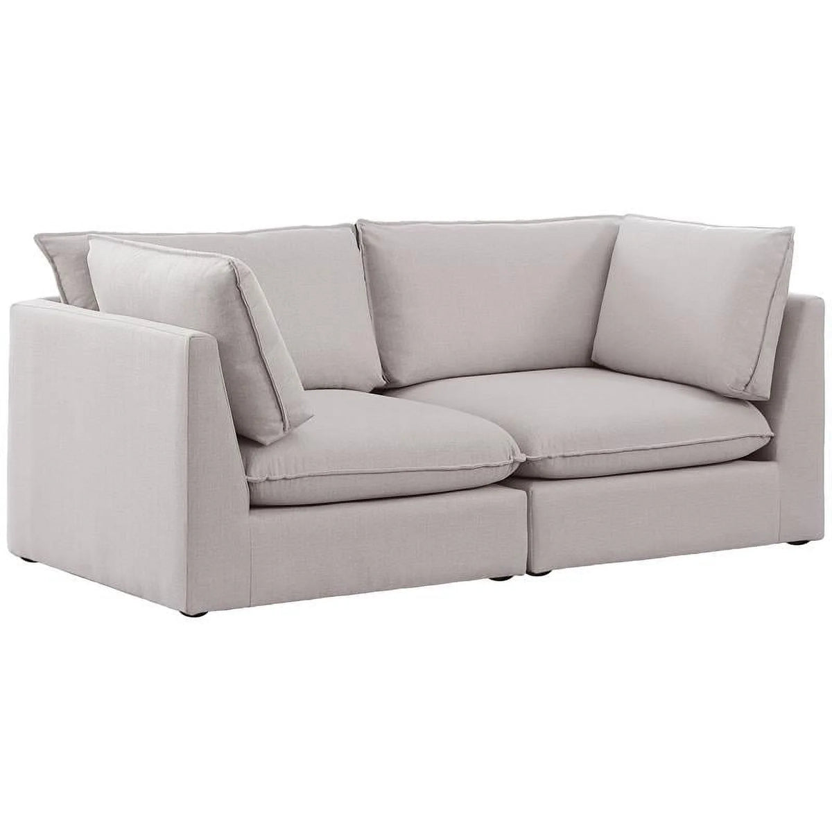 Beige Linen Textured Modular Sofa T707790