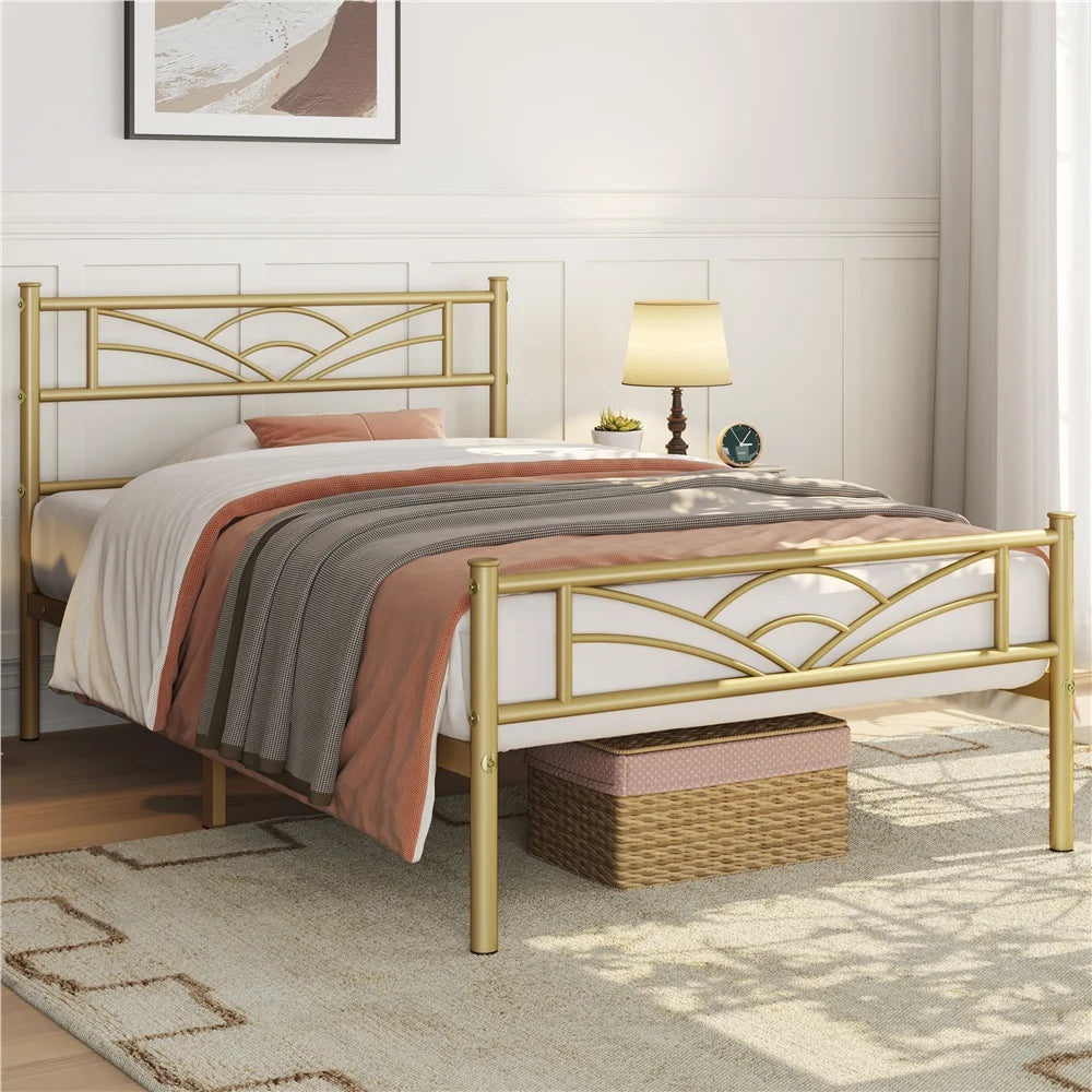 Queen Black Metal Bed Q365