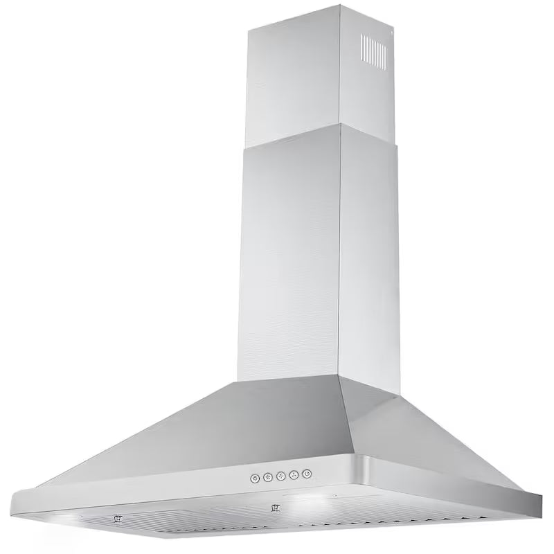 30 in. Stainless Steel Ductless Wall Mount Range Hood with Carbon Filter Kit N869023