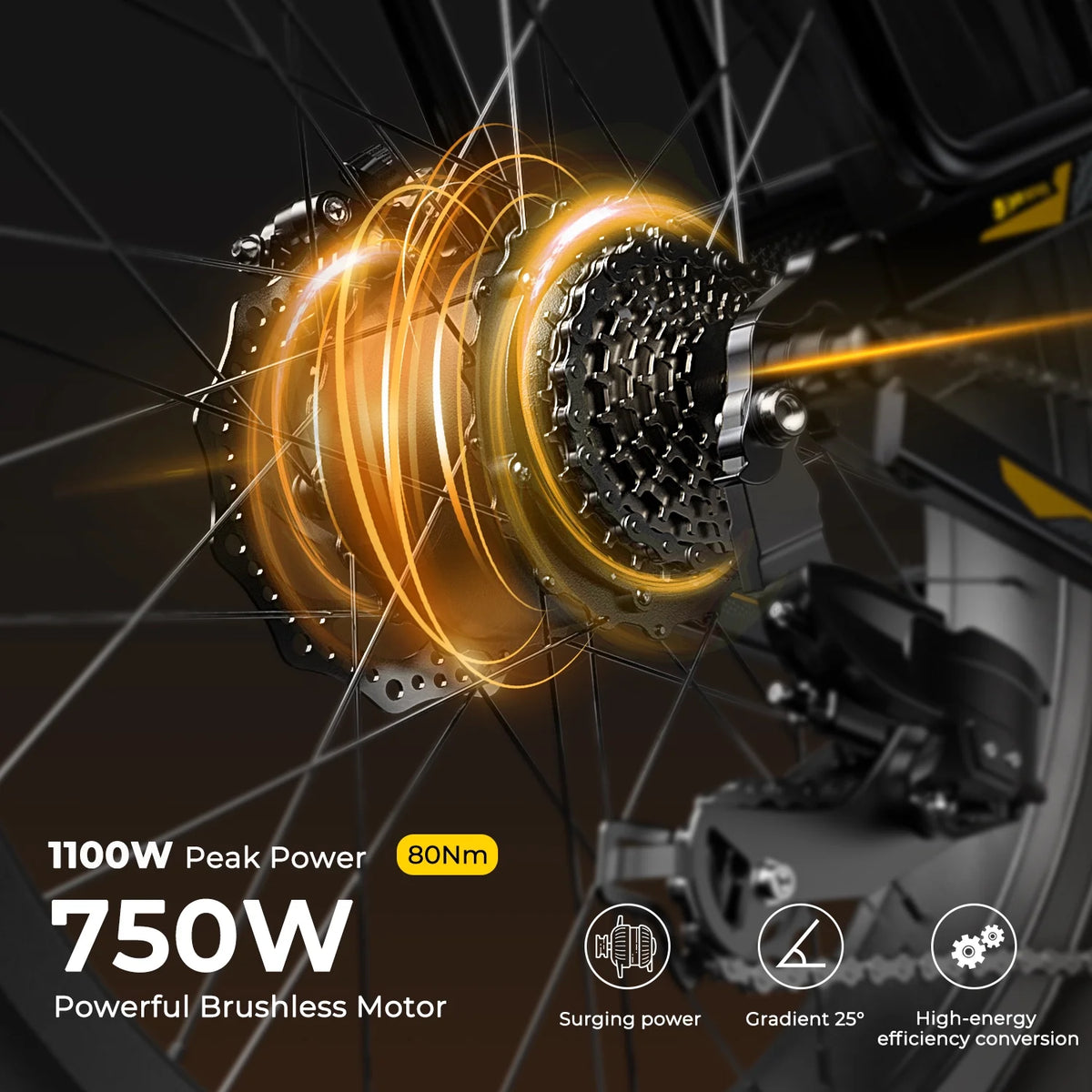 750W Fat Tire Electric Bike 26''x4'' 48V 15Ah K6948