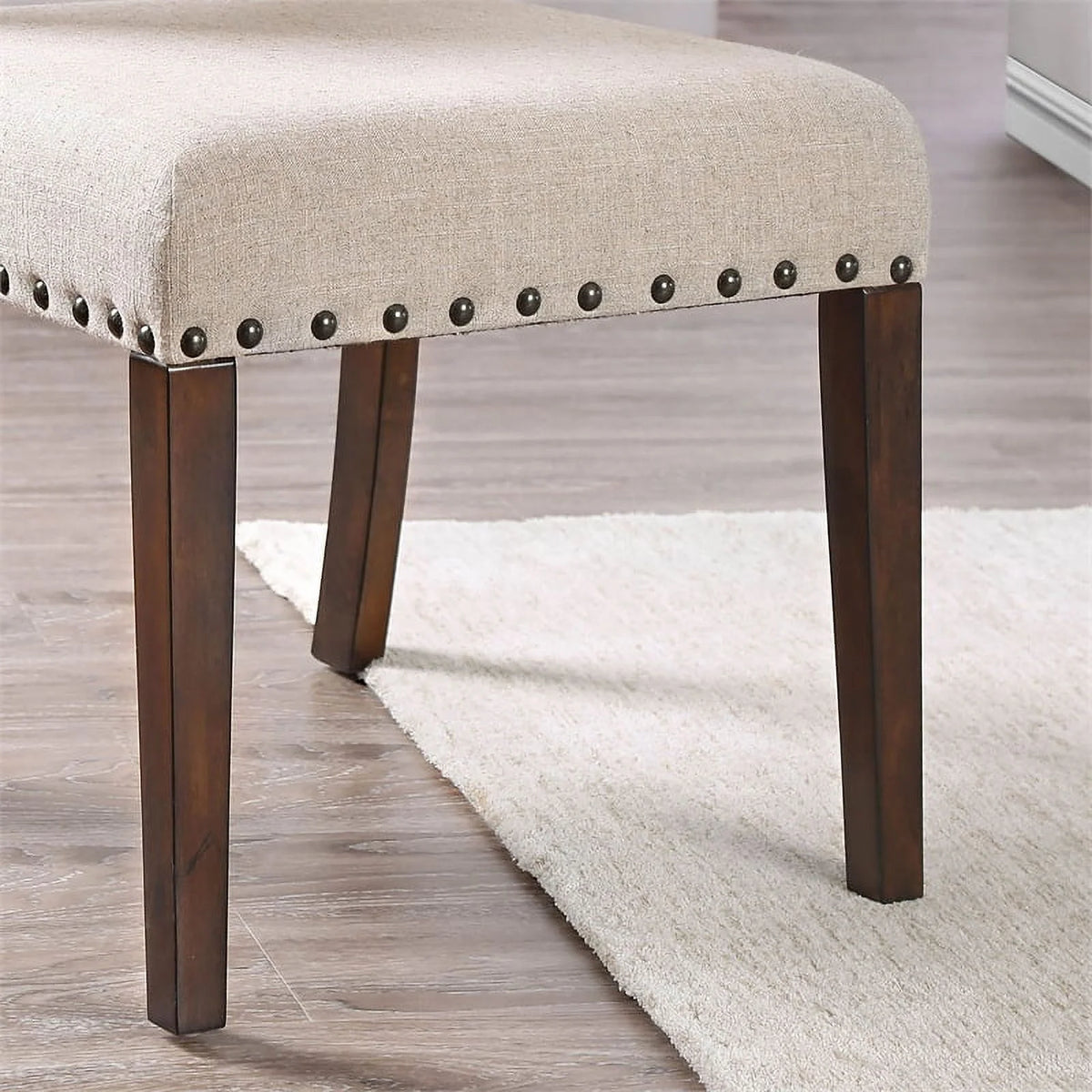 Brown Cherry Wood Side Chair Set of 2 I13658