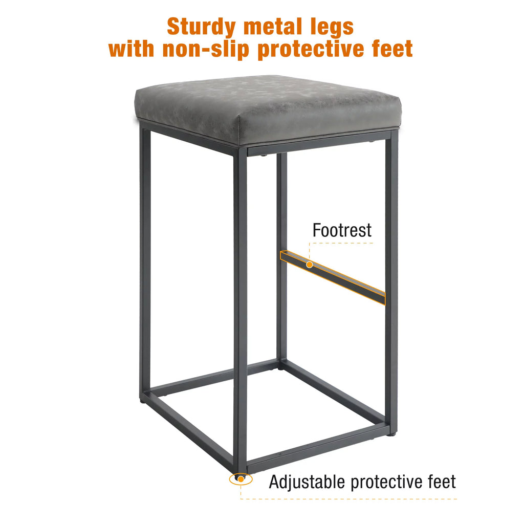 30" Bar Stool Set of 2 Gray R115233