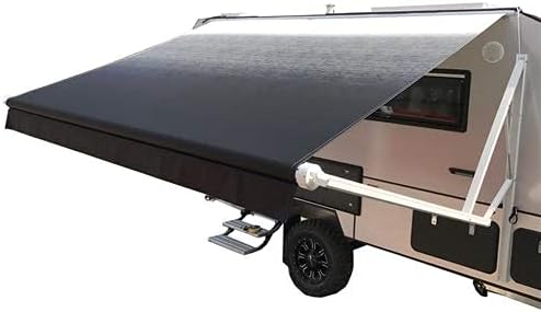 Motorized Retractable RV Awning 13x8 Ft Gray Fade O60741