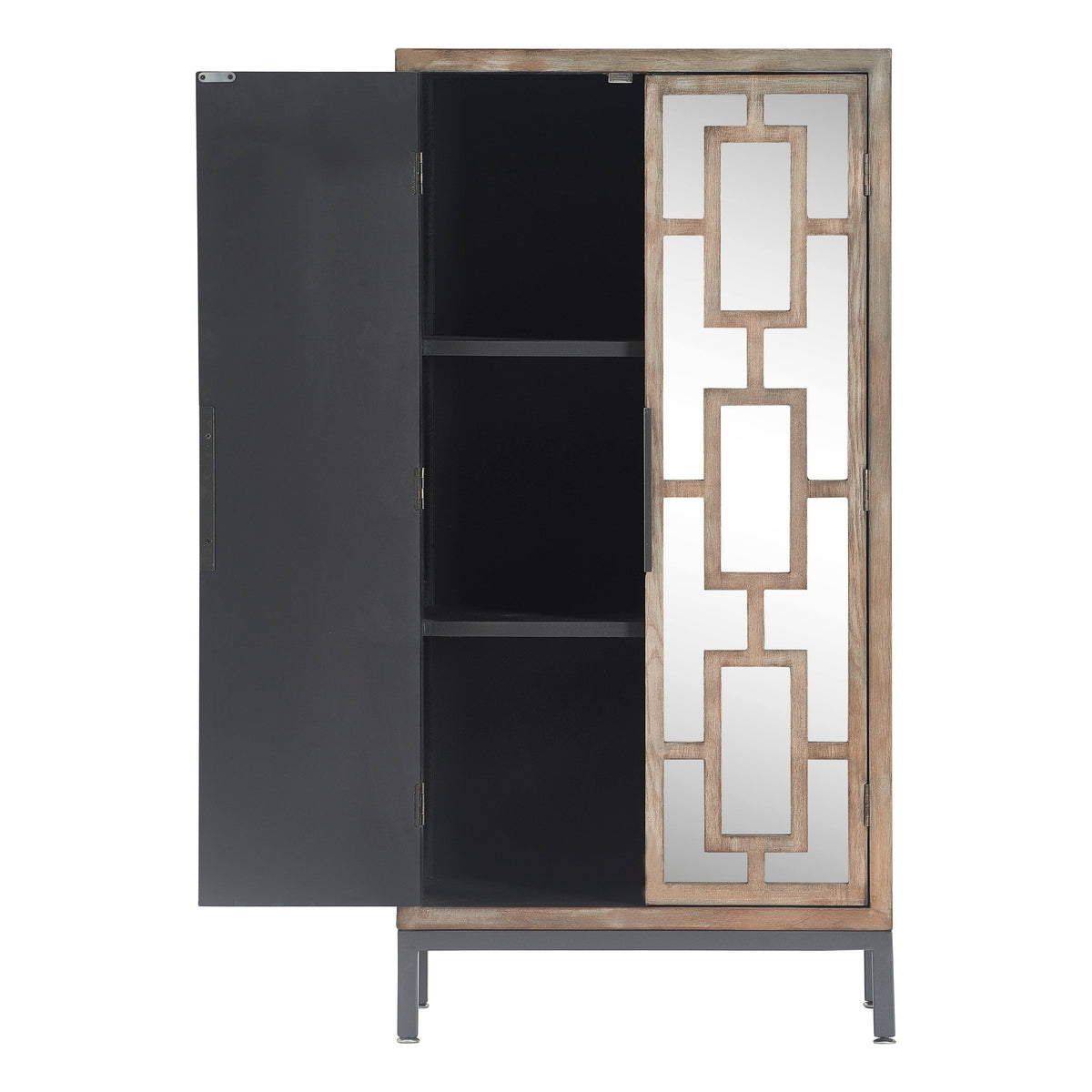 Gray Tall Storage Cabinet J643