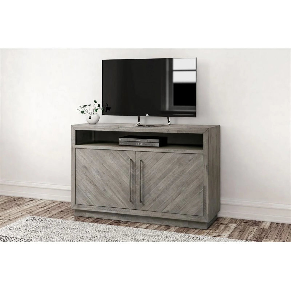 Gray Solid Wood TV Stand N51509