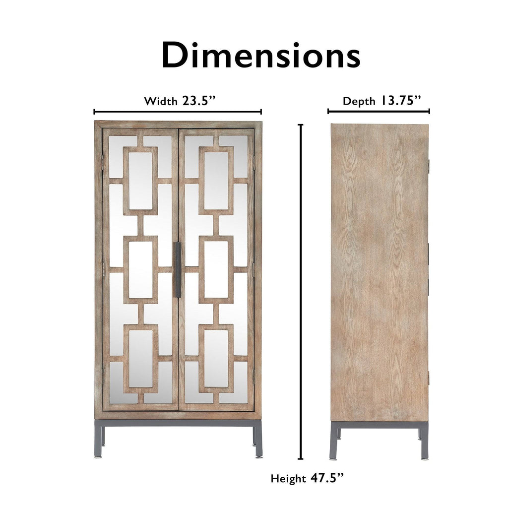 Gray Tall Storage Cabinet J643