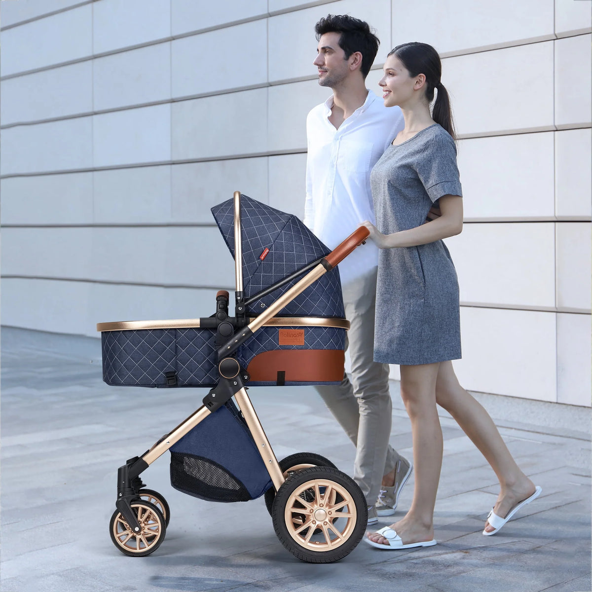 Black Folding Aluminum Baby Stroller M693691