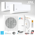 18000 BTU 230V Dual Zone Mini Split Heat Pump Air Conditioner S6881