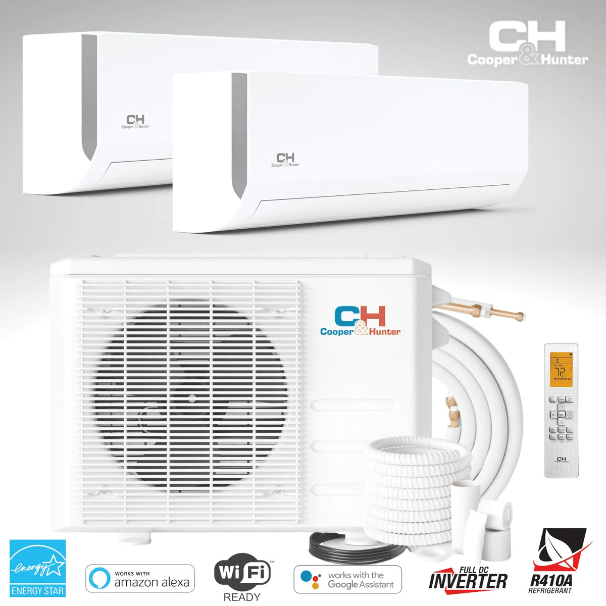18000 BTU 230V Dual Zone Mini Split Heat Pump Air Conditioner S6881