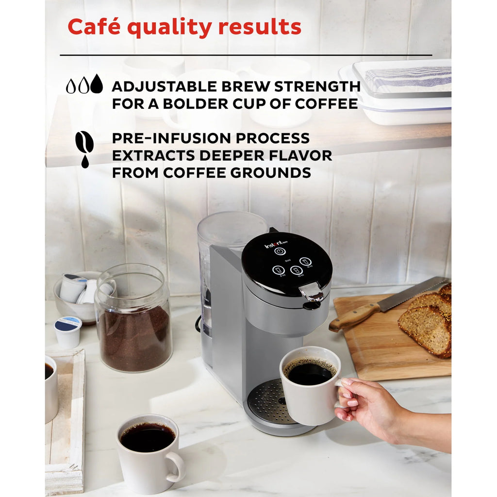 2-in-1 Single Serve Coffee Maker with 3 Brew Sizes, Black B40495