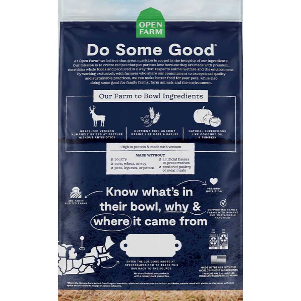 New Zealand Venison Ancient Grains Dry Dog Food U63110