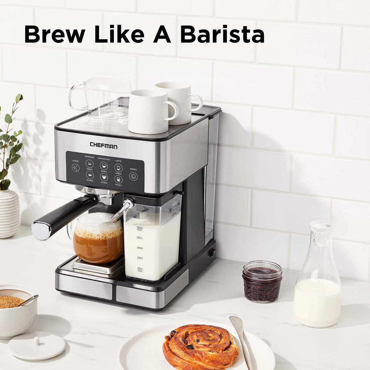 6-in-1 Espresso Machine with Milk Frother Q993756