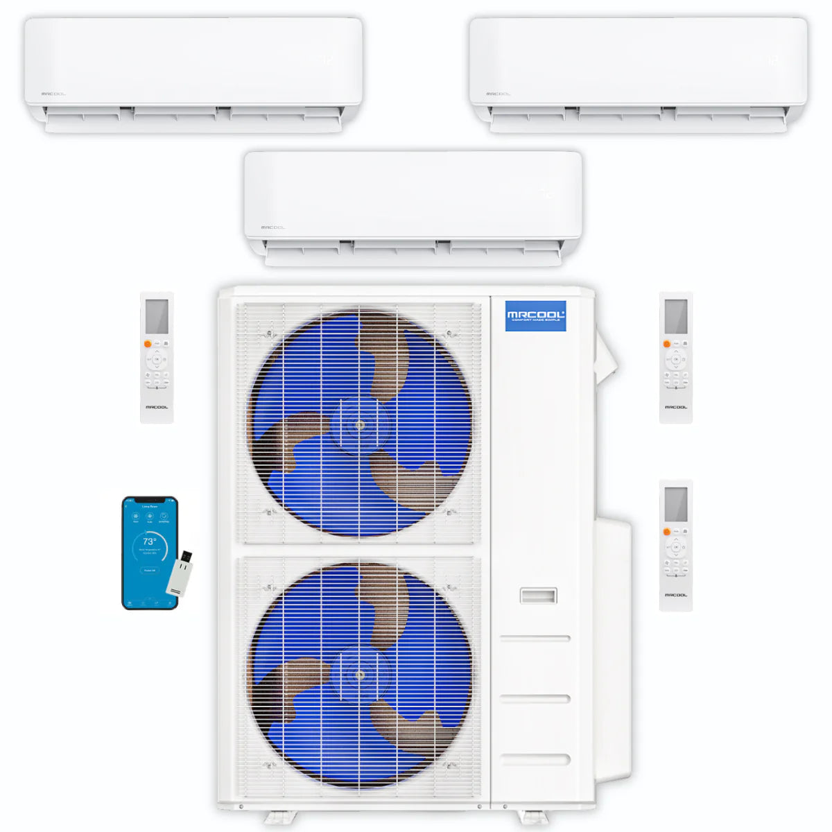 51,000 BTU 3 Zone Ductless Air Conditioner and Heat Pump F763948