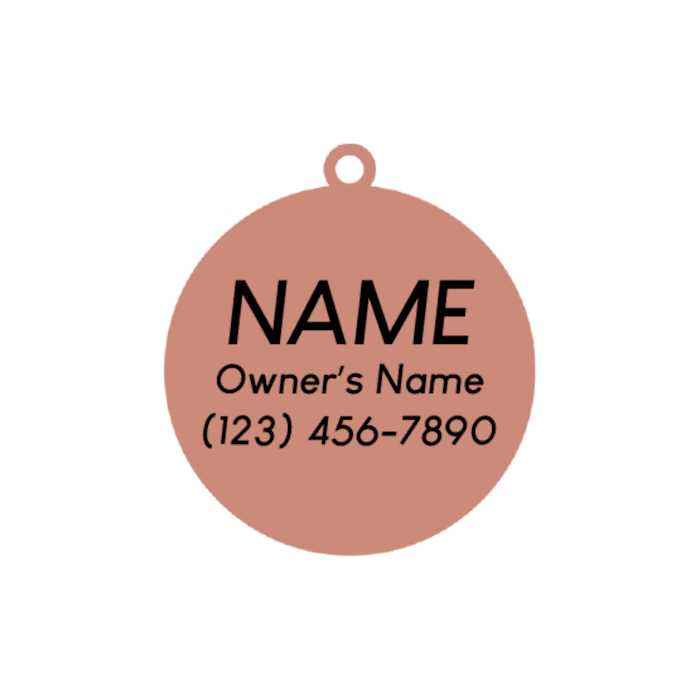 Rose Gold & White Pet ID Tag S85023