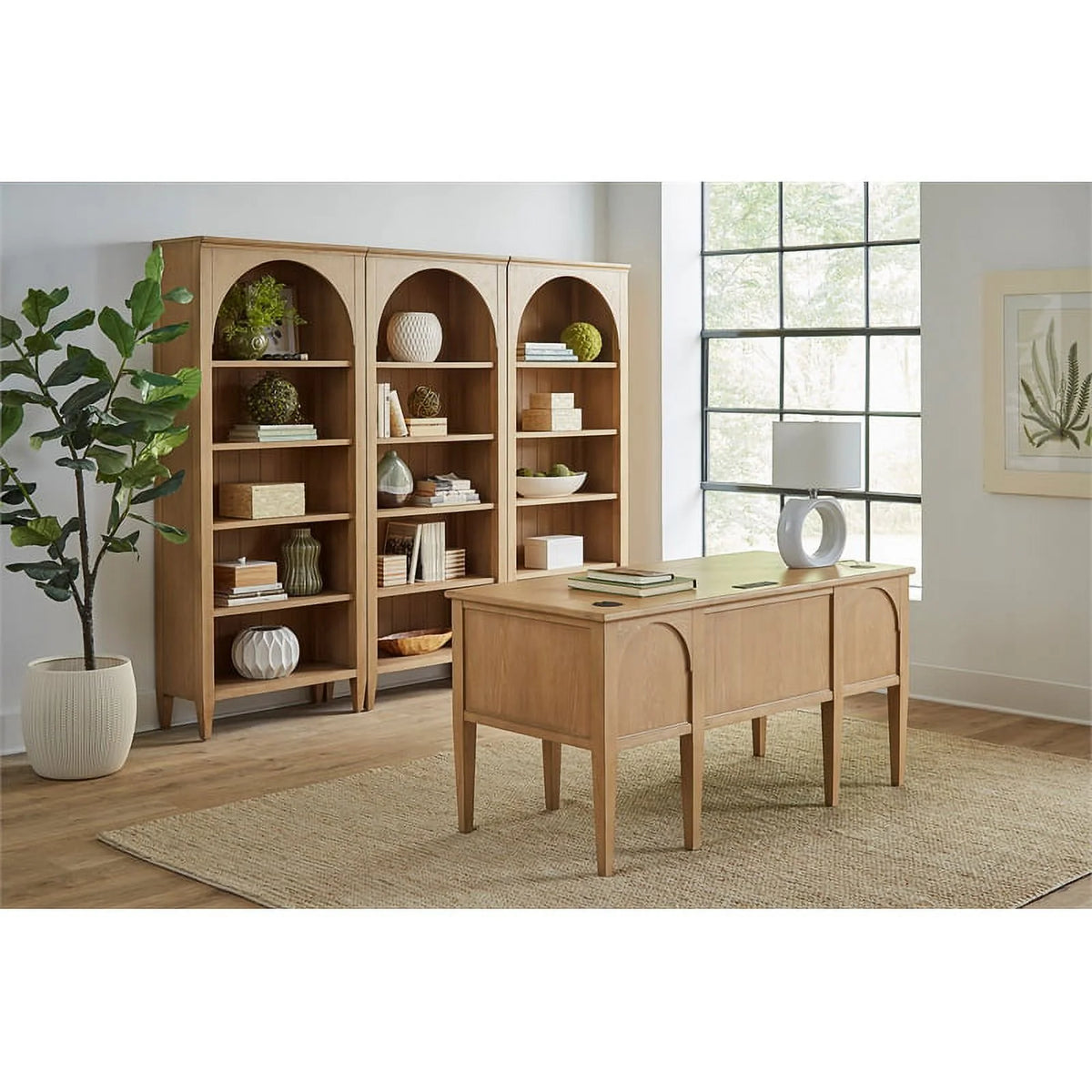 Light Brown Wood Bookcase P18537