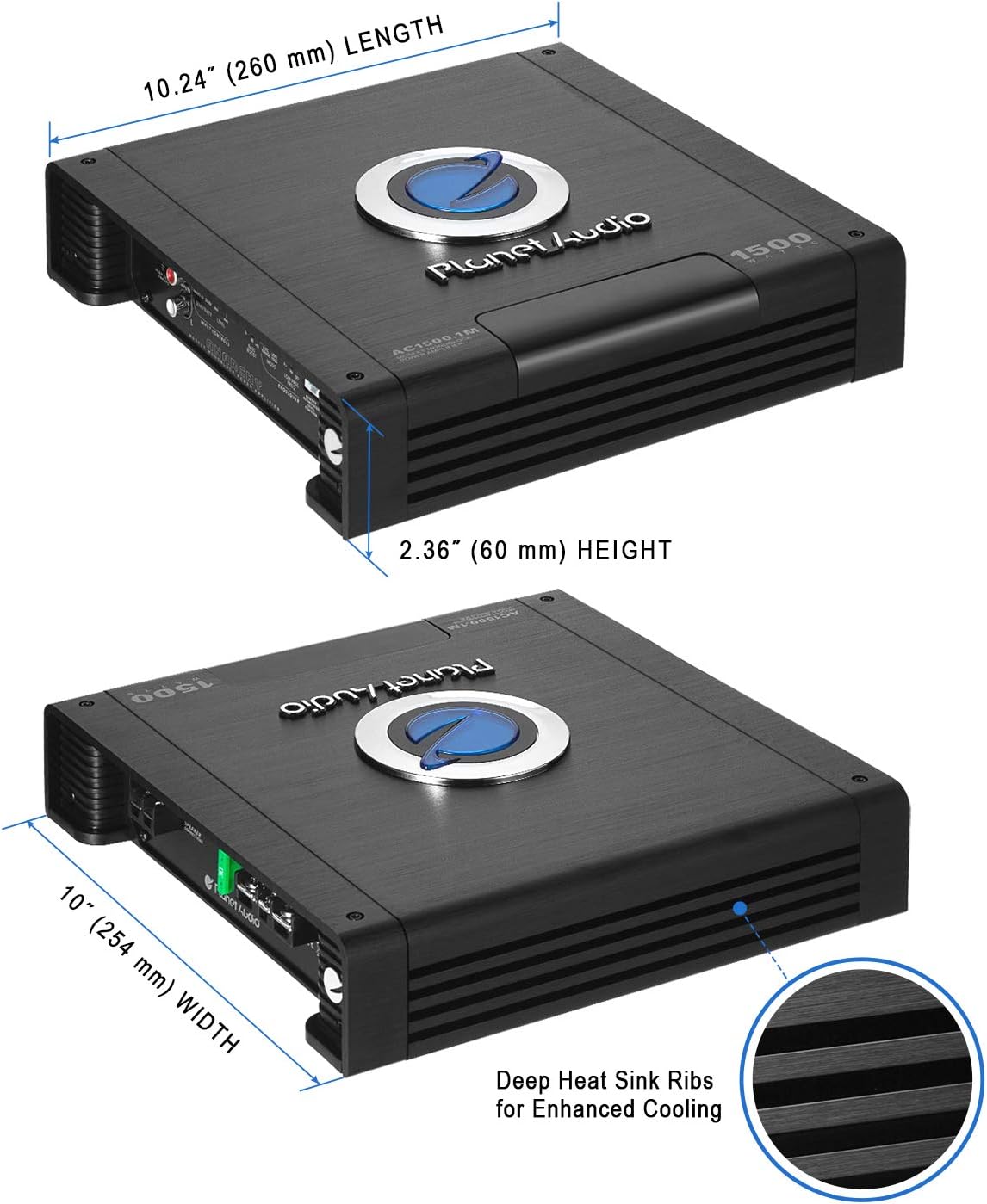 1500 Watts Class AB Monoblock Car Amplifier with Wiring Kit Z1407