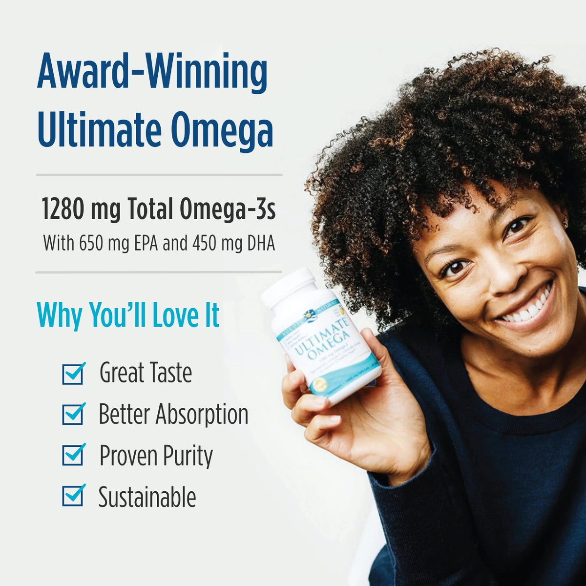 Omega Fish Oil Softgels 1280 mg 180 Ct L836