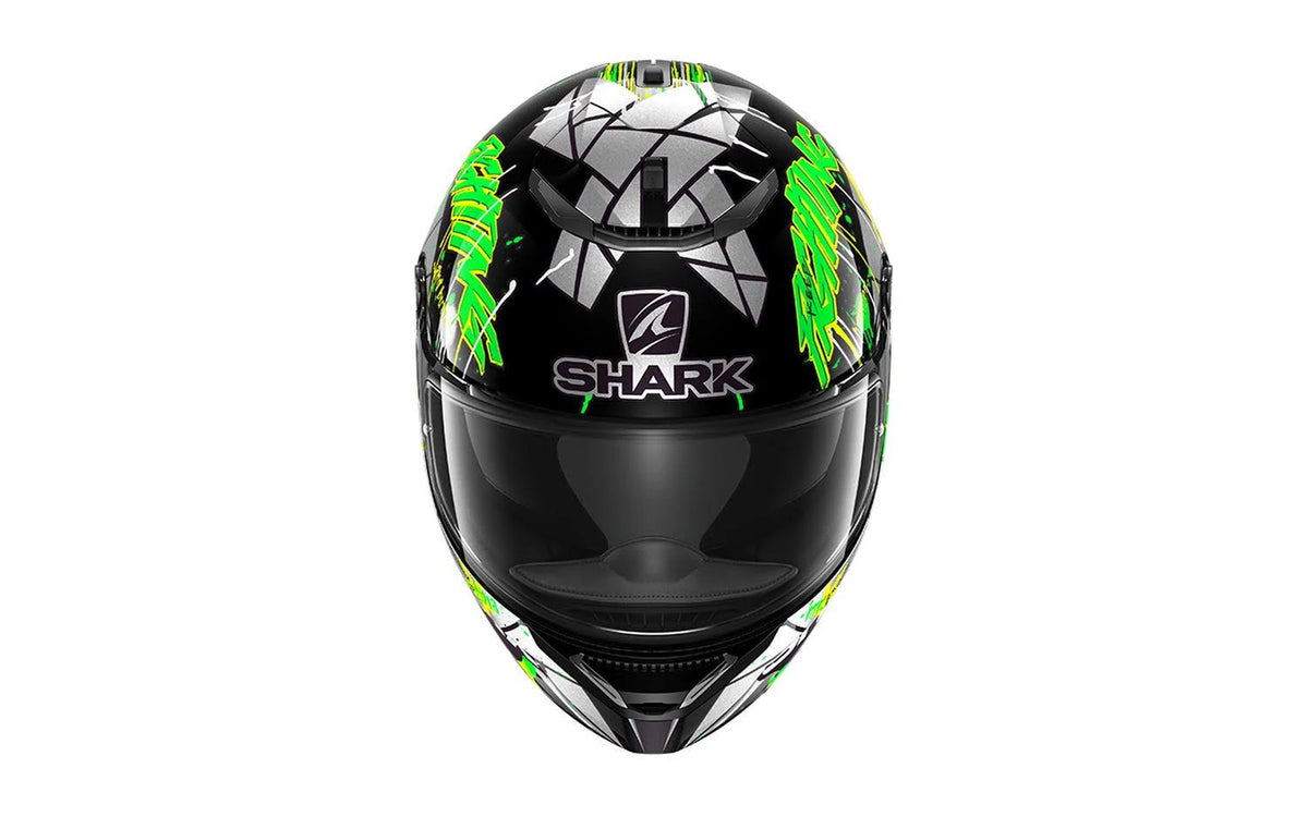 Black Green Glitter Motorcycle Helmet K336