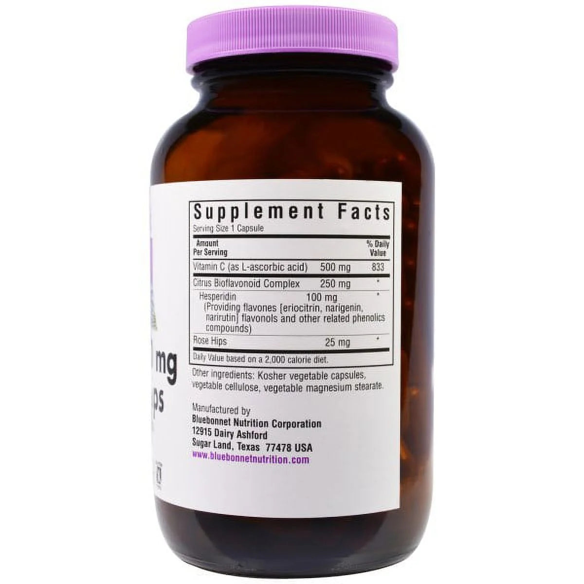 Vitamin C 500 mg Plus Rose Hips 180 Vcaps Q958703