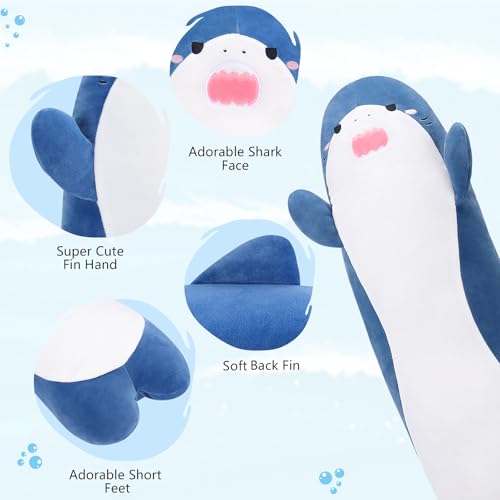 Large Shark Plush Stuffed Animal Body Pillow X6801