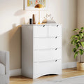 White 5 Drawer Wood Dresser E168518