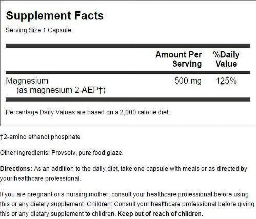Magnesium 500 mg 100 Veg Caps E108618