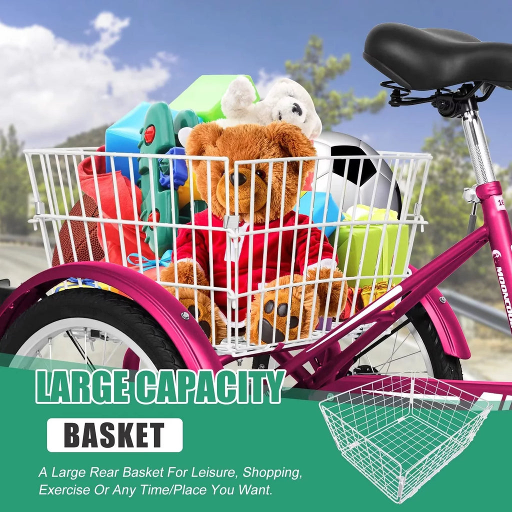 7 Speed Three Wheel Bike Cruiser Trike with Low-Step Through Frame U4627