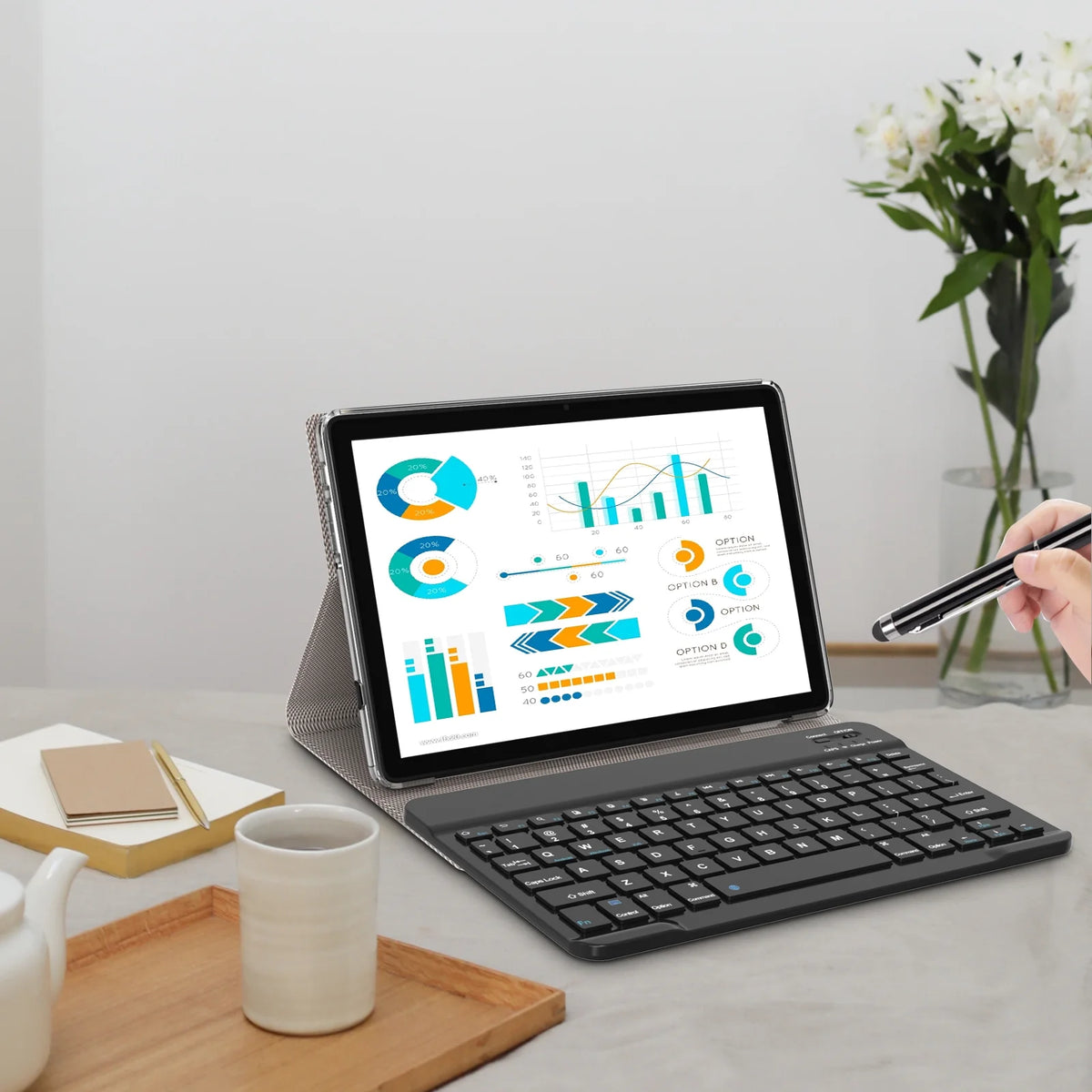 10 inch Octa-Core Tablet with Keyboard Y63460