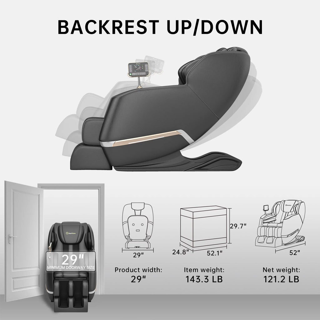 Black Full Body Zero Gravity Electric Massage Chair K959