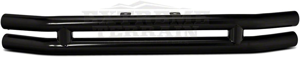 Gloss Black Double Tubular Front Bumper P9719