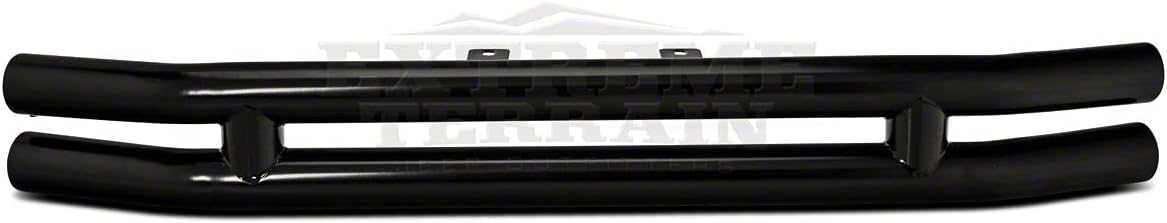 Gloss Black Double Tubular Front Bumper P9719