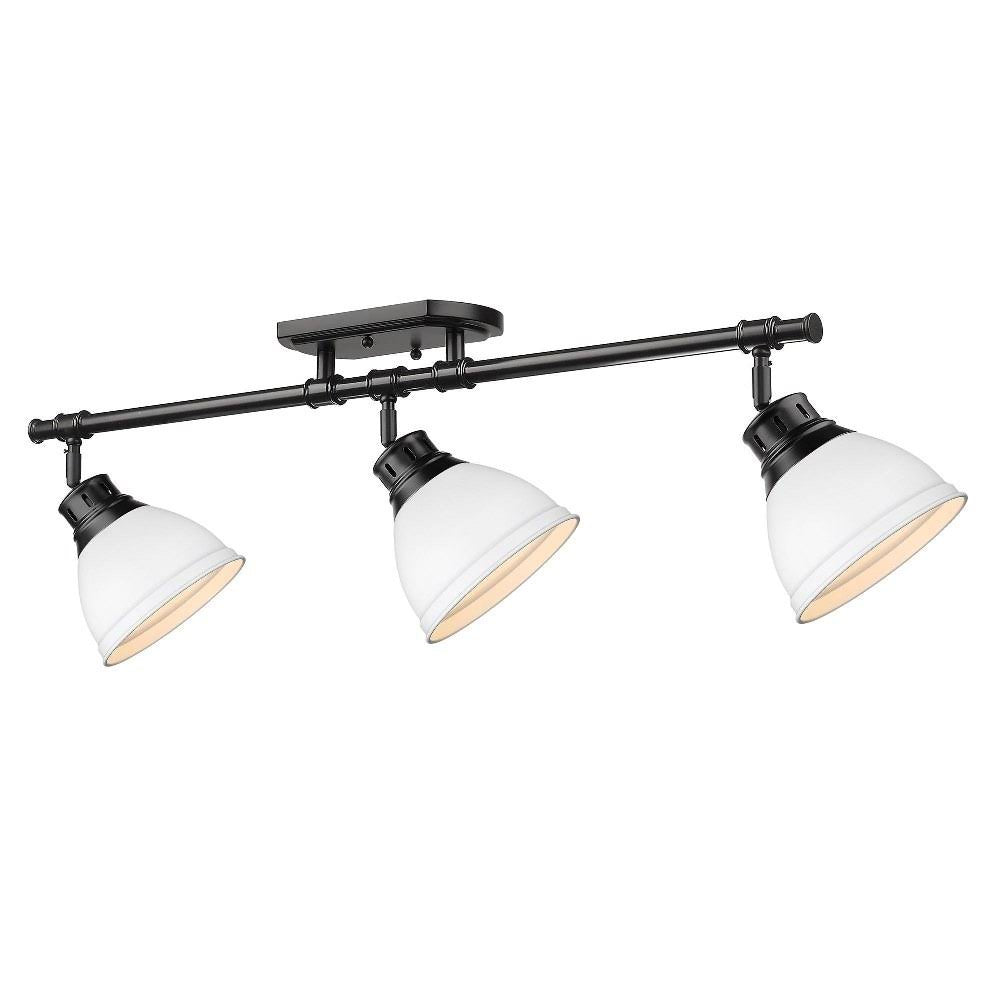 Semi-Flush Track Light in Aged Brass S3306